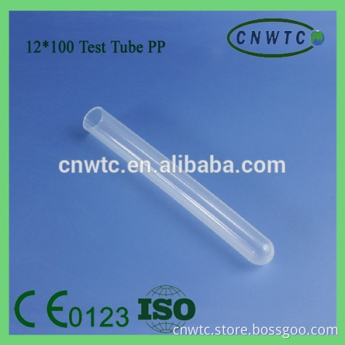 12x100mm plastic test tube
